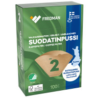 Fredman suodatinpussi No 2 valkaisematon 100kpl