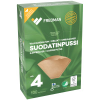 Fredman suodatinpussi No 4 valkaisematon 100kpl
