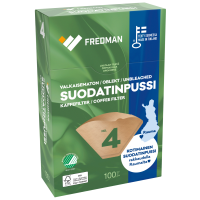 Fredman suodatinpussi No 4 valkaisematon 100kpl