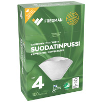 Fredman suodatinpussi No 4 valkoinen 100kpl