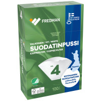 Fredman suodatinpussi No 4 valkoinen 100kpl