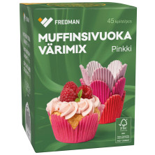 Fredman muffinssivuoka värimix pinkki 45 kpl