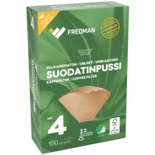 Fredman suodatinpussi No 4 valkaisematon 100kpl