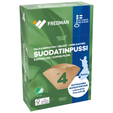 Fredman suodatinpussi No 4 valkaisematon 100kpl