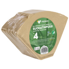 Fredman suodatinpussi No 4  valkaisematon 180kpl