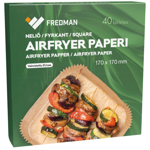Fredman airfryer paperi neliö 170x170mm 40kpl