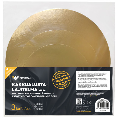 Fredman kakkualustalajitelma kulta 3kpl