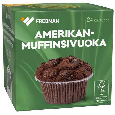 Fredman Amerikanmuffinsivuoka 24 kpl