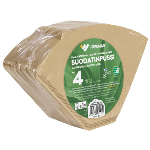 Fredman suodatinpussi No 4  valkaisematon 180kpl