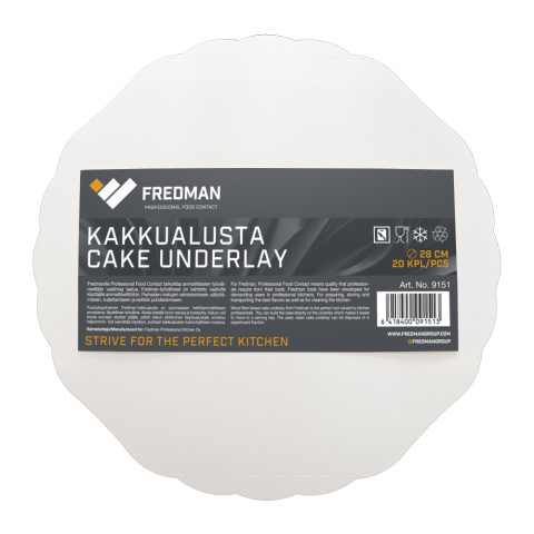 Fredman kartonkinen kakkualusta pyöreä Ø 28cm